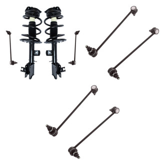 TRQ® - Front Complete Strut Assemblies and Stabilizer Bar Link Kit