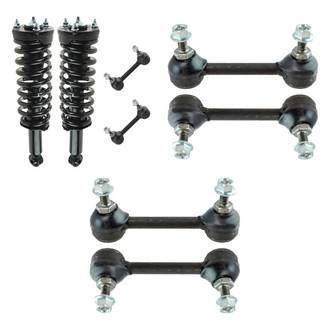 TRQ® - Front Complete Strut Assemblies and Stabilizer Bar Link Kit