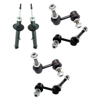TRQ® - Front Shock Absorbers and Stabilizer Bar Link Kit