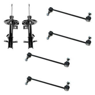 TRQ® - Front Shock Absorbers and Stabilizer Bar Link Kit
