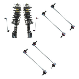 TRQ® - Front Complete Strut Assemblies and Stabilizer Bar Link Kit