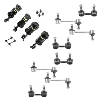 TRQ® - Front and Rear Complete Strut Assemblies and Stabilizer Bar Link Kit