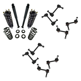 TRQ® - Front and Rear Complete Strut Assemblies and Stabilizer Bar Link Kit