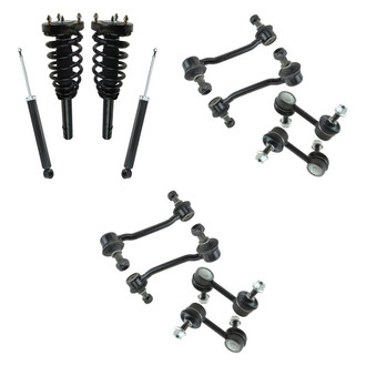TRQ® - Front and Rear Complete Strut Assemblies and Stabilizer Bar Link Kit