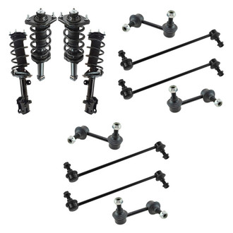 TRQ® - Front and Rear Complete Strut Assemblies and Stabilizer Bar Link Kit
