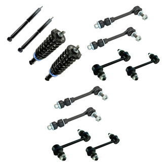 TRQ® - Front and Rear Complete Strut Assemblies and Stabilizer Bar Link Kit