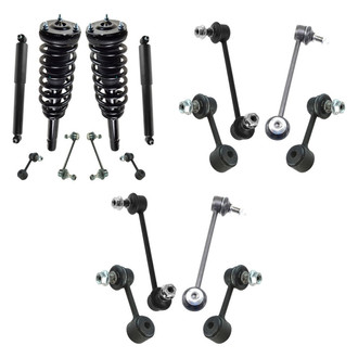 TRQ® - Front and Rear Complete Strut Assemblies and Stabilizer Bar Link Kit