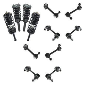 TRQ® - Front and Rear Complete Strut Assemblies and Stabilizer Bar Link Kit