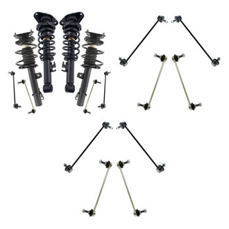 TRQ® - Front and Rear Complete Strut Assemblies and Stabilizer Bar Link Kit