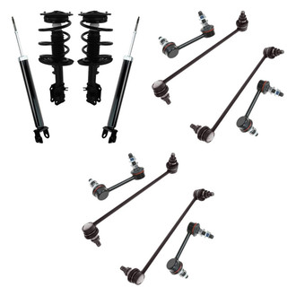 TRQ® - Front and Rear Complete Strut Assemblies and Stabilizer Bar Link Kit