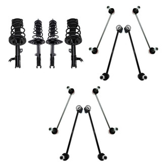 TRQ® - Front and Rear Complete Strut Assemblies and Stabilizer Bar Link Kit
