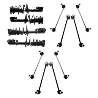 TRQ® - Front and Rear Complete Strut Assemblies and Stabilizer Bar Link Kit