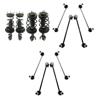 TRQ® - Front and Rear Complete Strut Assemblies and Stabilizer Bar Link Kit