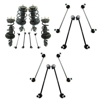TRQ® - Front and Rear Complete Strut Assemblies and Stabilizer Bar Link Kit