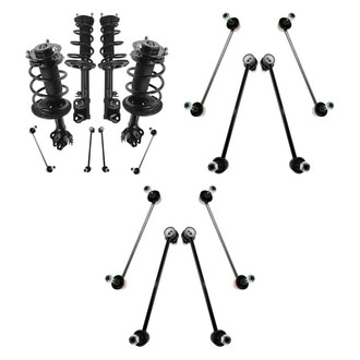 TRQ® - Front and Rear Complete Strut Assemblies and Stabilizer Bar Link Kit
