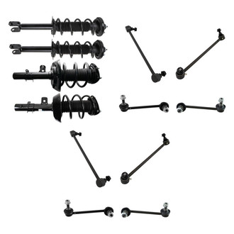 TRQ® - Front and Rear Complete Strut Assemblies and Stabilizer Bar Link Kit