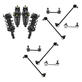 TRQ® - Front and Rear Complete Strut Assemblies and Stabilizer Bar Link Kit