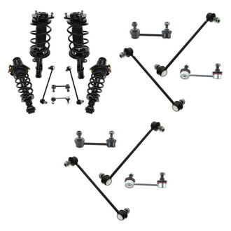 TRQ® - Front and Rear Complete Strut Assemblies and Stabilizer Bar Link Kit