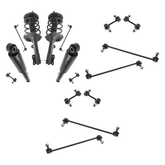 TRQ® - Front and Rear Complete Strut Assemblies and Stabilizer Bar Link Kit