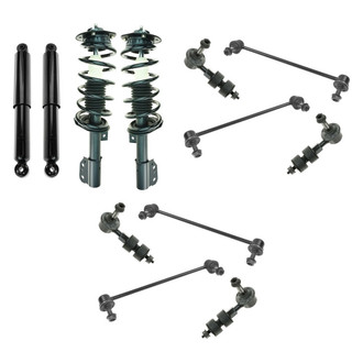 TRQ® - Front and Rear Complete Strut Assemblies and Stabilizer Bar Link Kit