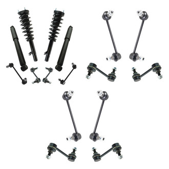 TRQ® - Front and Rear Complete Strut Assemblies and Stabilizer Bar Link Kit