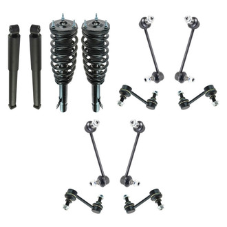 TRQ® - Front and Rear Complete Strut Assemblies and Stabilizer Bar Link Kit