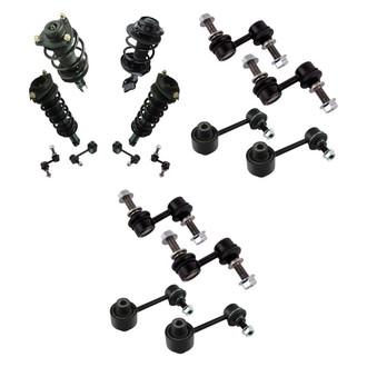 TRQ® - Front and Rear Complete Strut Assemblies and Stabilizer Bar Link Kit