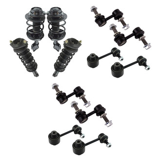 TRQ® - Front and Rear Complete Strut Assemblies and Stabilizer Bar Link Kit