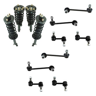 TRQ® - Front and Rear Complete Strut Assemblies and Stabilizer Bar Link Kit