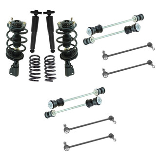 TRQ® - Complete Strut Assembly and Stabilizer Bar Link Kit
