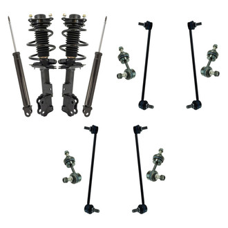 TRQ® - Front and Rear Complete Strut Assemblies and Stabilizer Bar Link Kit