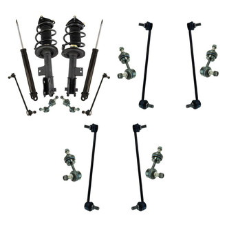 TRQ® - Front and Rear Complete Strut Assemblies and Stabilizer Bar Link Kit