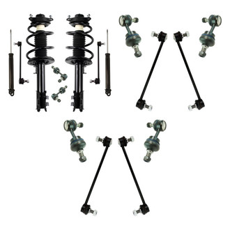 TRQ® - Front and Rear Complete Strut Assemblies and Stabilizer Bar Link Kit