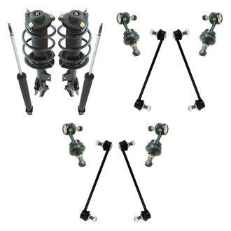 TRQ® - Front and Rear Complete Strut Assemblies and Stabilizer Bar Link Kit