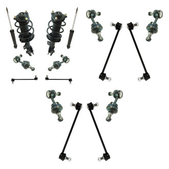 TRQ® - Front and Rear Complete Strut Assemblies and Stabilizer Bar Link Kit