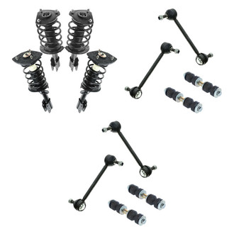 TRQ® - Complete Strut Assembly and Stabilizer Bar Link Kit
