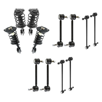 TRQ® - Front and Rear Complete Strut Assemblies and Stabilizer Bar Link Kit