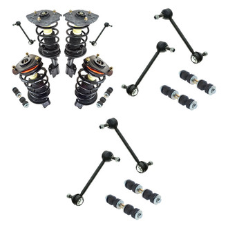 TRQ® - Front and Rear Complete Strut Assemblies and Stabilizer Bar Link Kit