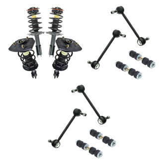 TRQ® - Front and Rear Complete Strut Assemblies and Stabilizer Bar Link Kit