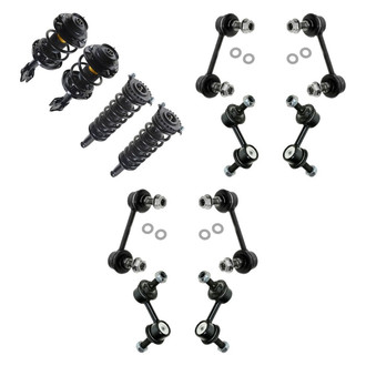 TRQ® - Front and Rear Complete Strut Assemblies and Stabilizer Bar Link Kit