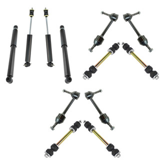 TRQ® - Front and Rear Shock Absorbers and Stabilizer Bar Link Kit