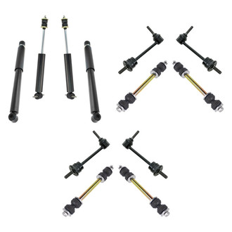 TRQ® - Front and Rear Shock Absorbers and Stabilizer Bar Link Kit