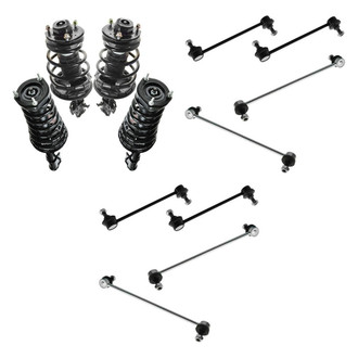 TRQ® - Front and Rear Complete Strut Assemblies and Stabilizer Bar Link Kit
