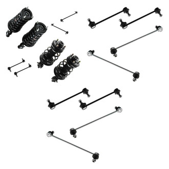 TRQ® - Front and Rear Complete Strut Assemblies and Stabilizer Bar Link Kit