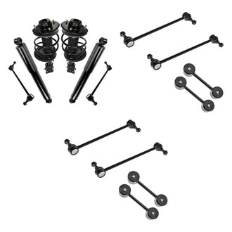 TRQ® - Front and Rear Complete Strut Assemblies and Stabilizer Bar Link Kit