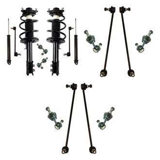 TRQ® - Front and Rear Complete Strut Assemblies and Stabilizer Bar Link Kit