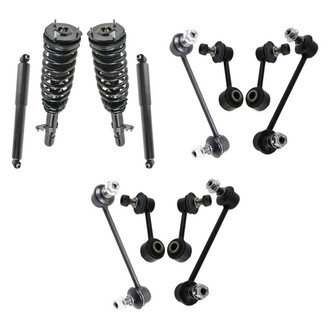 TRQ® - Front and Rear Complete Strut Assemblies and Stabilizer Bar Link Kit