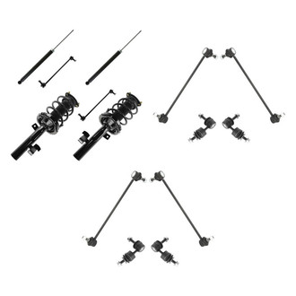 TRQ® - Front and Rear Complete Strut Assemblies and Stabilizer Bar Link Kit