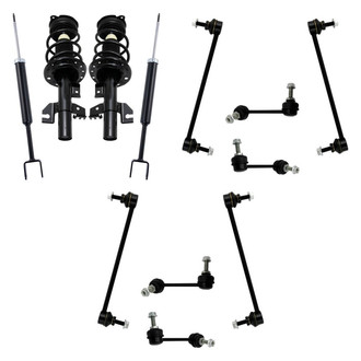 TRQ® - Front and Rear Complete Strut Assemblies and Stabilizer Bar Link Kit