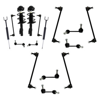 TRQ® - Front and Rear Complete Strut Assemblies and Stabilizer Bar Link Kit